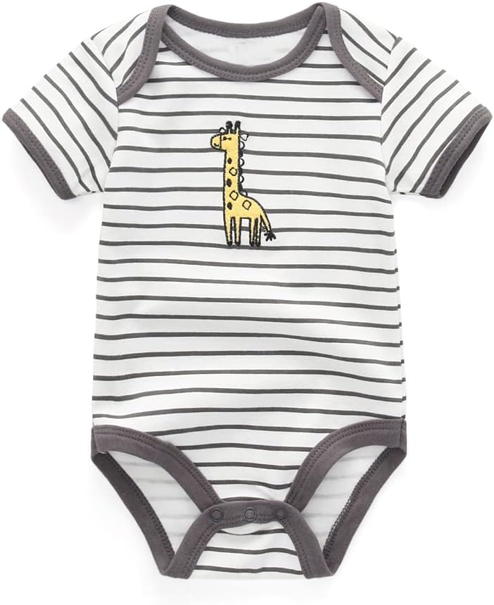 Thumbnail 3 de Chamie Baby Bodysuit Pack of 3: Short Sleeve One-Piece Jumpsuits for 0–12 Months