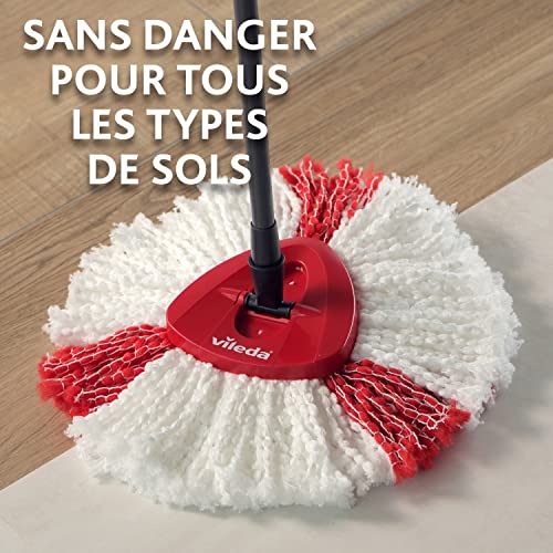 Detalle de Recharge Turbo 2en1 pour balai serpillière Vileda Turbo – microfibre et tête triangulaire