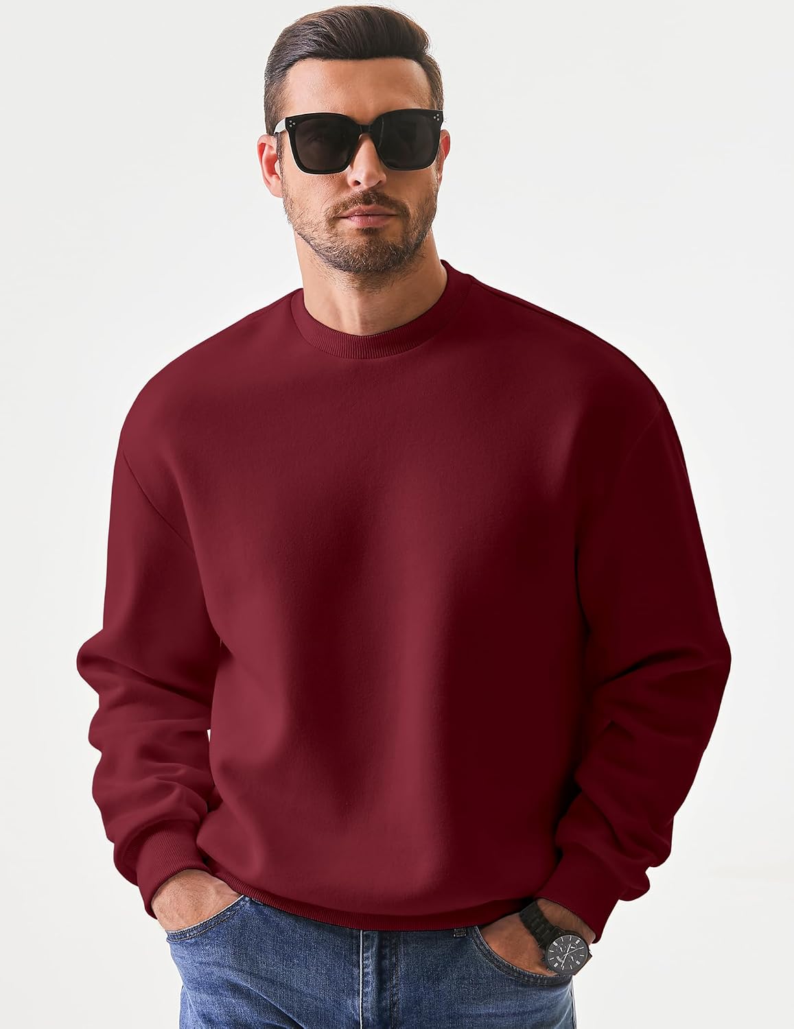 Detalle 2 de JMIERR Sweatshirt Herren Rundhals Hoodie