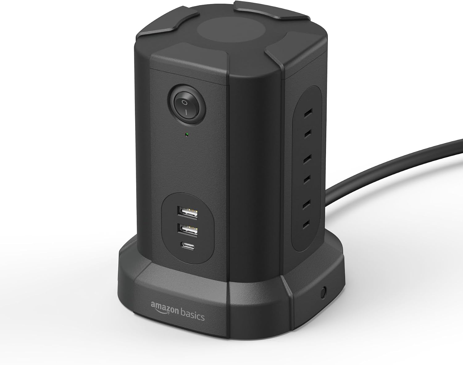Detalle de Amazonベーシック SJA907 八角形電源タップタワー 9口・USB-A・USB-C・15A
