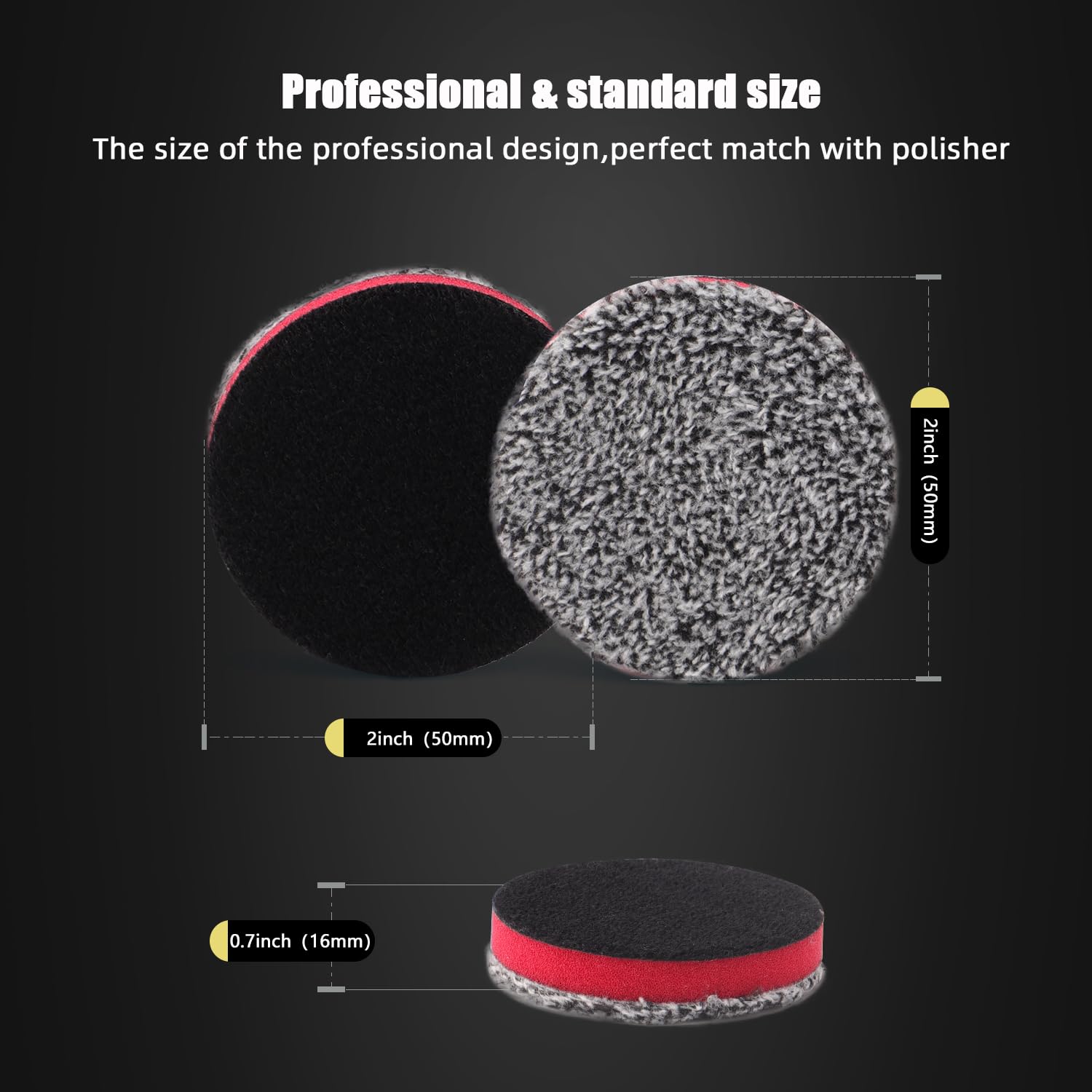 Thumbnail 2 de SPTA 6" Microfiber Cutting Pads (150mm), 3-Pack Soft Wax Removal & Detailing Pads for Polishing and Scratch Help