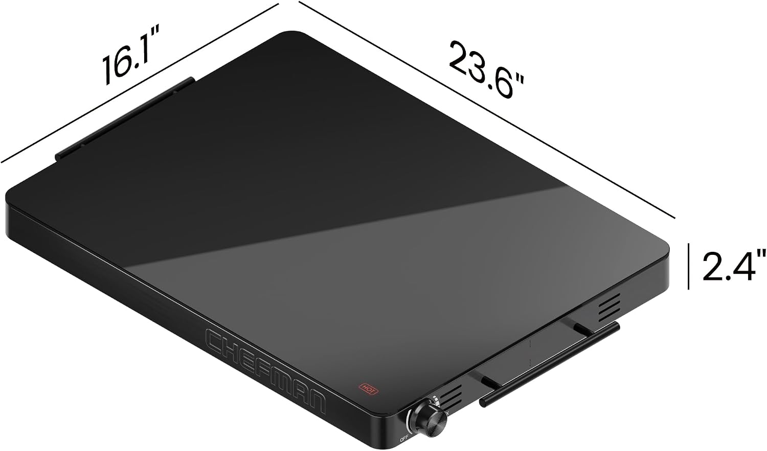 Thumbnail 6 de Chefman Electric Warming Tray with Adjustable Temperature Control (21” x 16” Glass-Top)