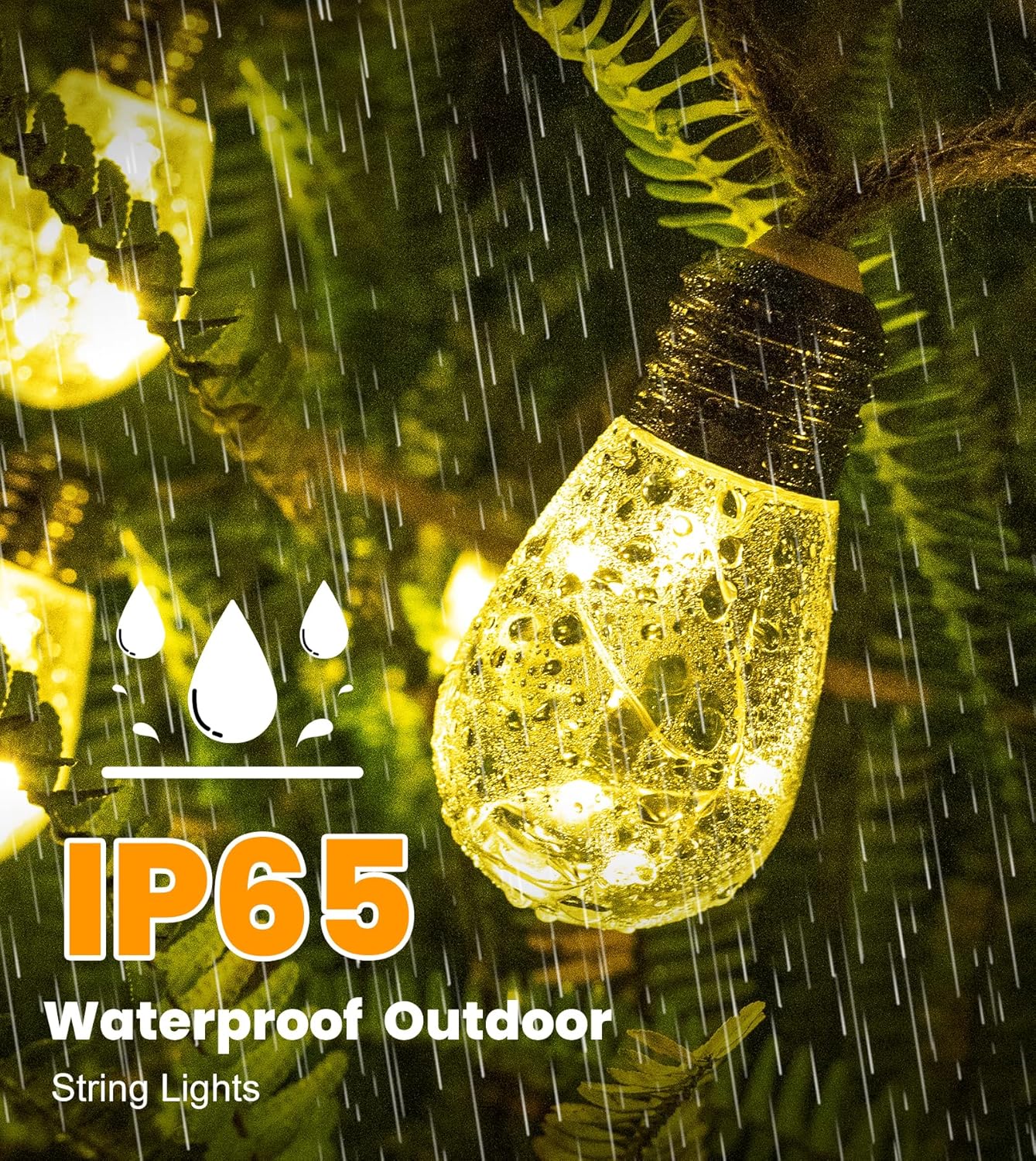 Thumbnail 2 de LITOHOM Solar Festoon String Lights Outdoor (9.6m/31.5ft) with 20 S14 Shatterproof Bulbs, IP65