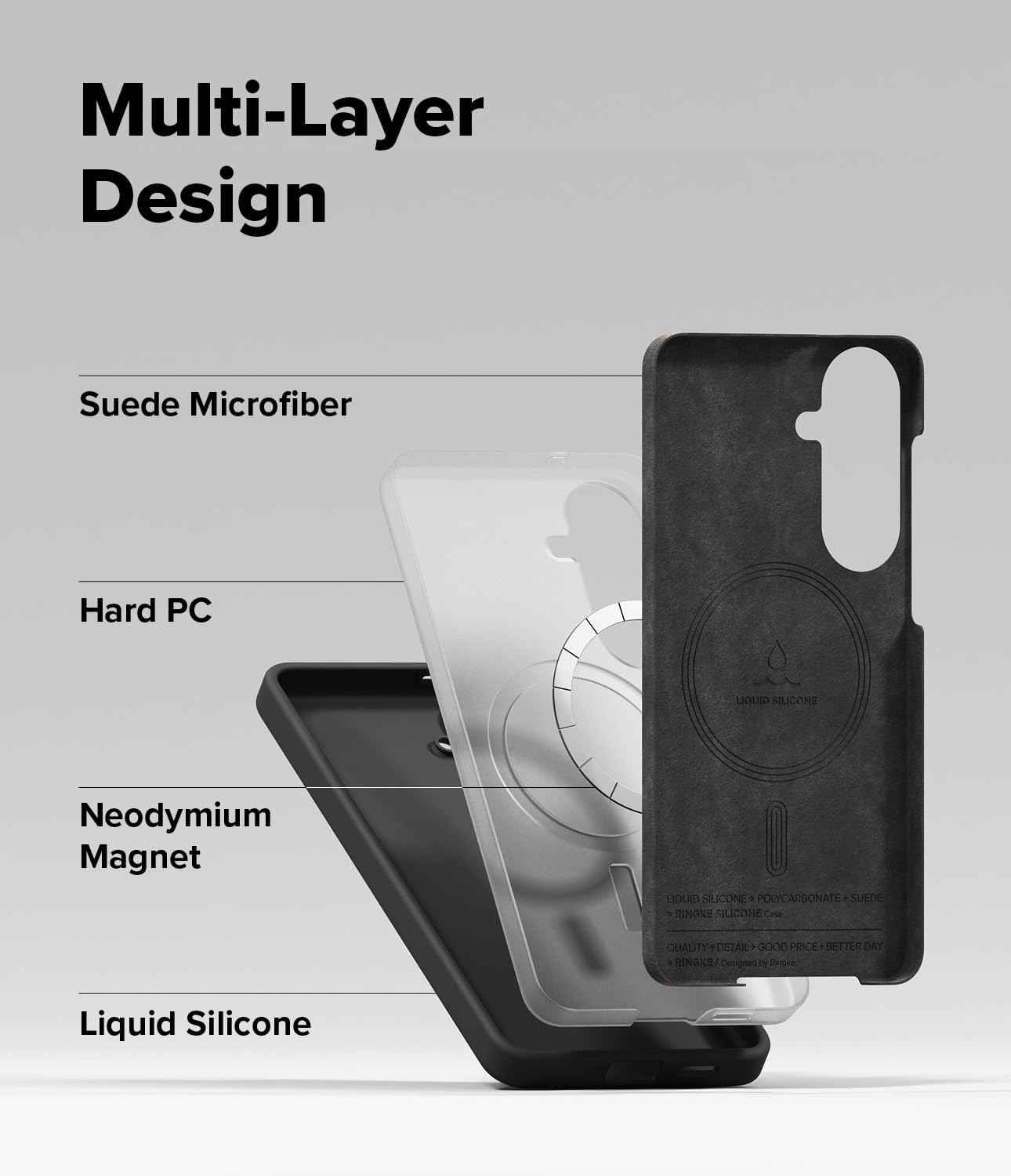 Thumbnail 6 de Ringke Silicone Magnetic für Samsung Galaxy S26 Plus Hülle – Schwarz, kompatibel mit MagSafe