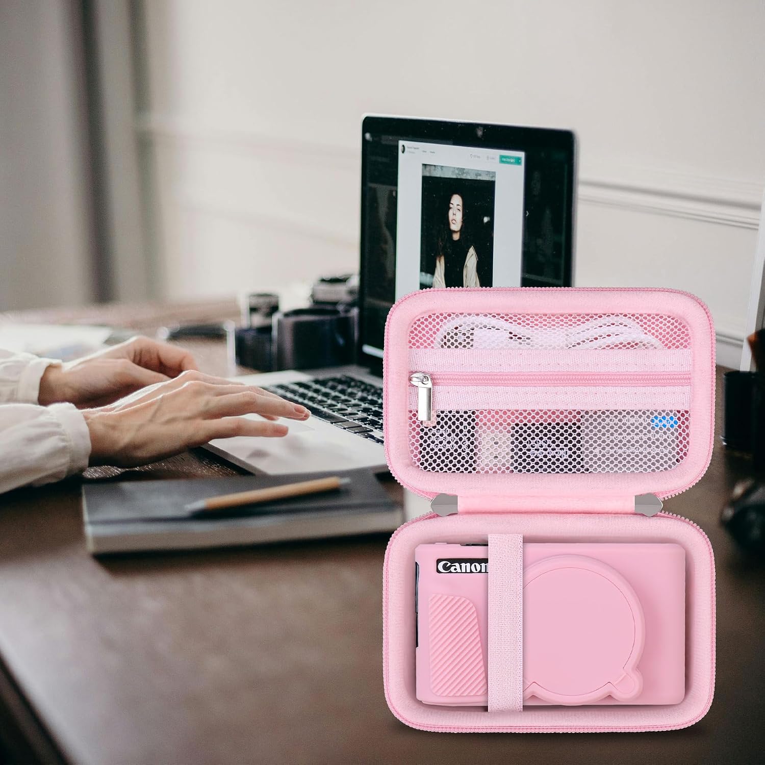 Thumbnail 6 de RAIALL Camera Case for Canon PowerShot SX740/SX730 HS with Soft Silicone Cover (Pink)