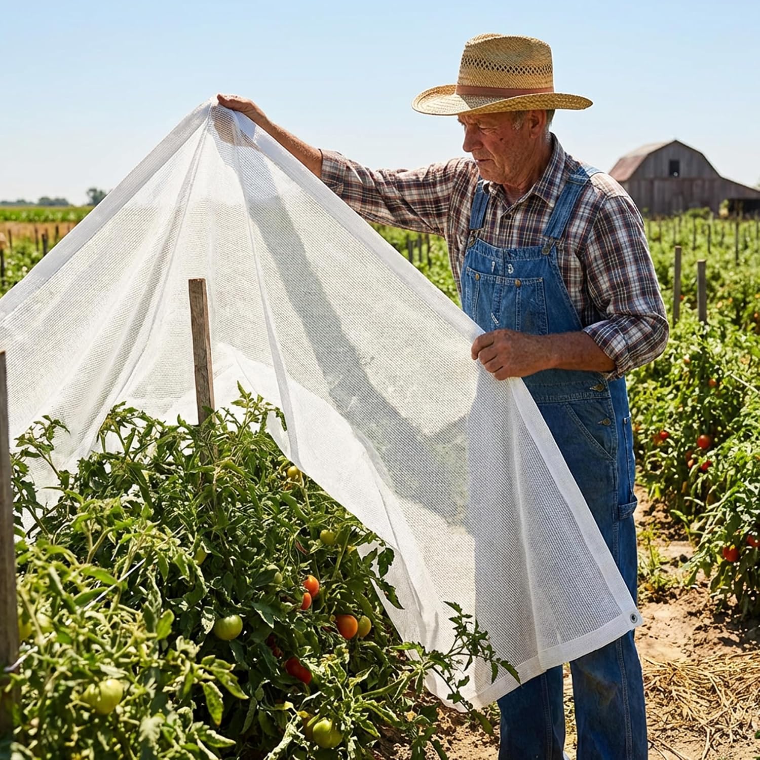 Thumbnail 6 de Mizelu BS-1X2M-White-Plant-Shade-1Pc Plant Shade Cloth, White PE, 6.6 x 3.3 Ft