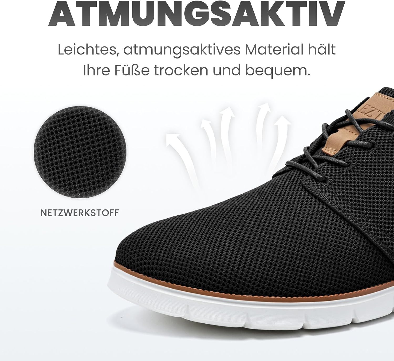 Thumbnail 3 de LEZTA Herren Anzugschuhe Sneaker/Oxfords aus Strick – atmungsaktiv, rutschfest & bequem
