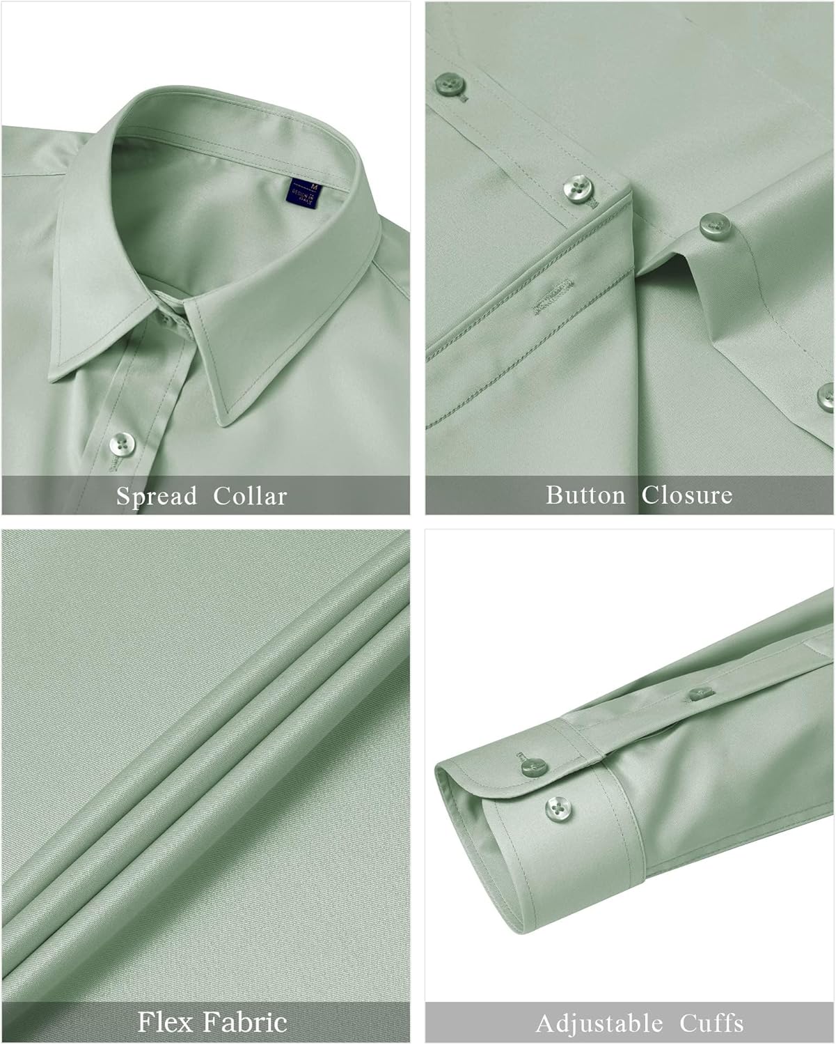 Detalle de J.VER Damen Bluse Casual Business mit Stretch-Anteil und Button-Down-Kragen (Langarm)
