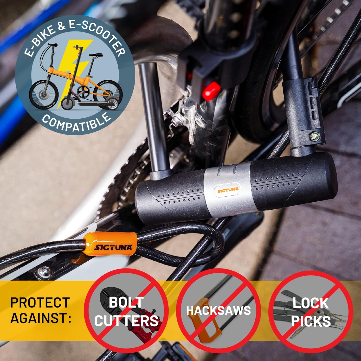 Thumbnail 5 de SIGTUNA Bicycle Lock for Road and E‑Bikes