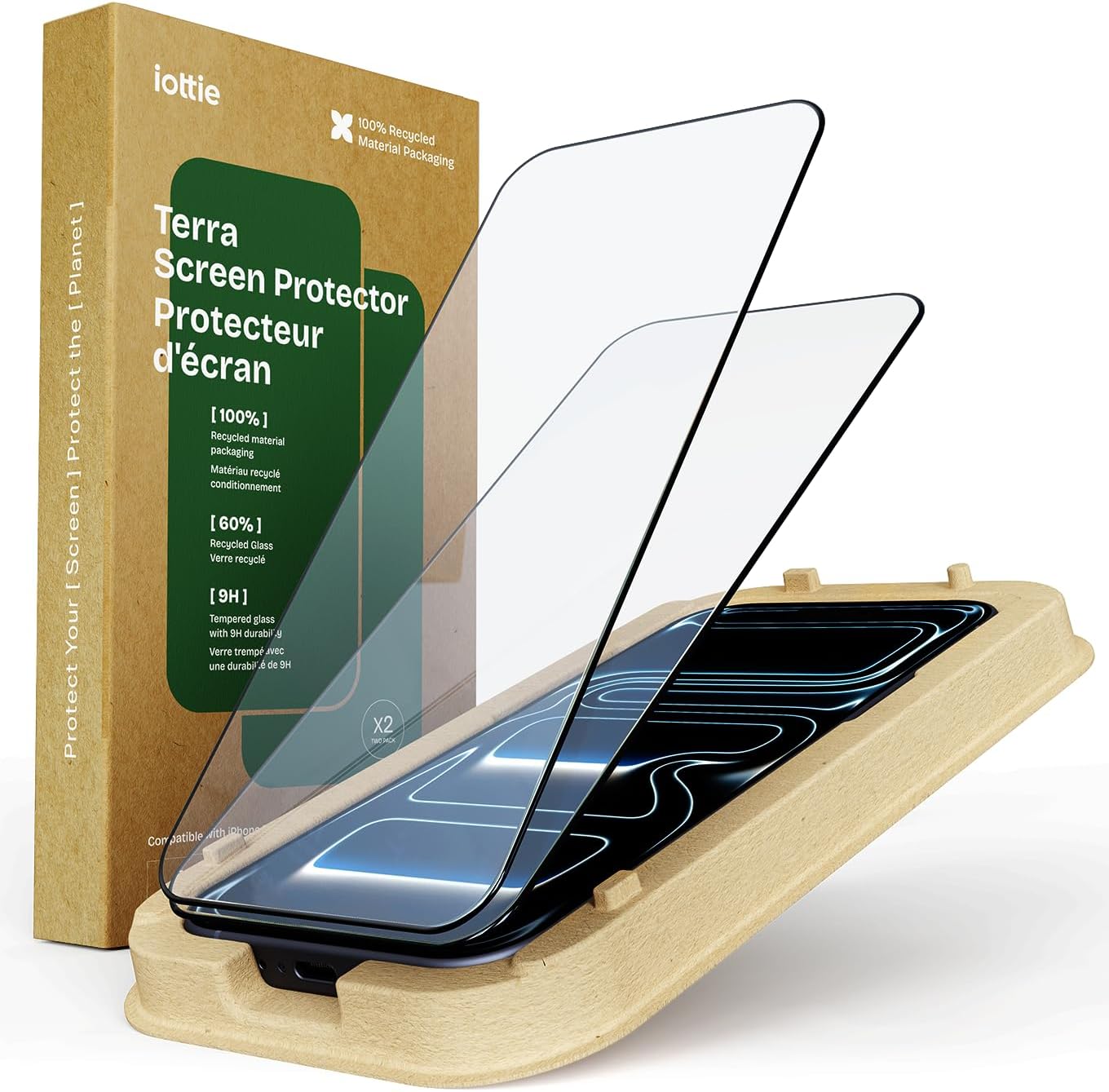 Detalle de iOttie Terra Screen Protector for iPhone 17 Pro Max 2-pack