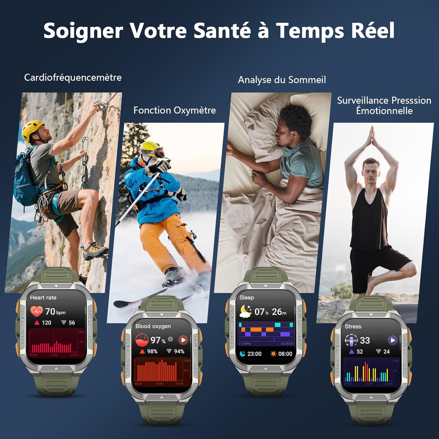 Thumbnail 6 de Blackview Montre Connectée Homme W80Pro avec GPS intégré, 900 mAh et 110+ modes sportifs
