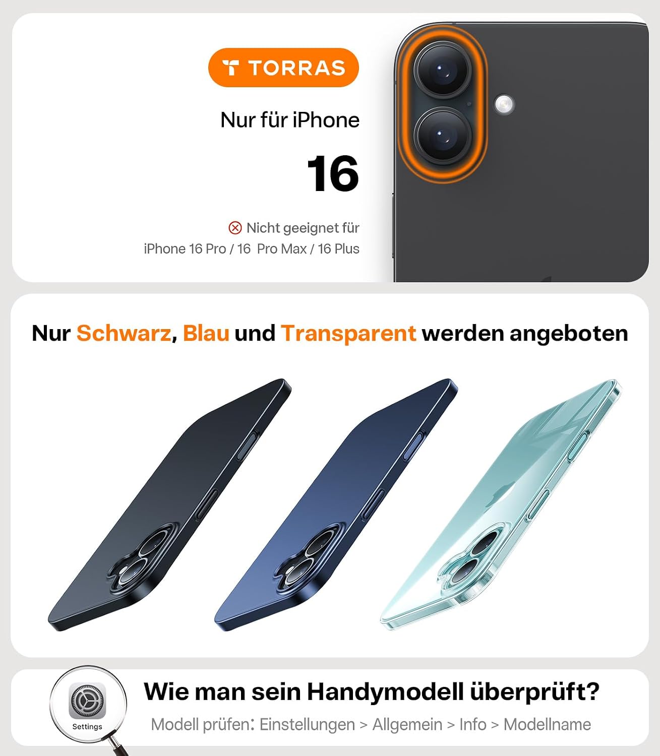 Thumbnail 4 de TORRAS 2025 iPhone 16 Hülle 0,7 mm