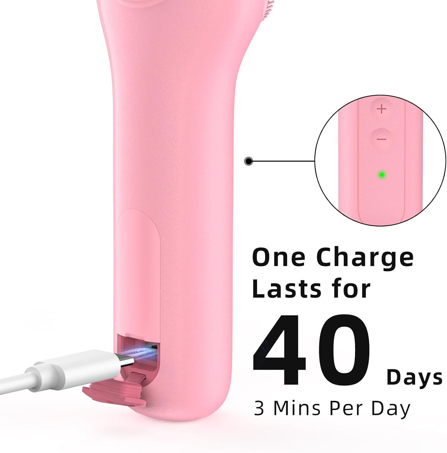 Detalle de Facial Cleansing Brush Soft Exfoliating Face Wash Brush for Pore Deep Cleansing (Pink)