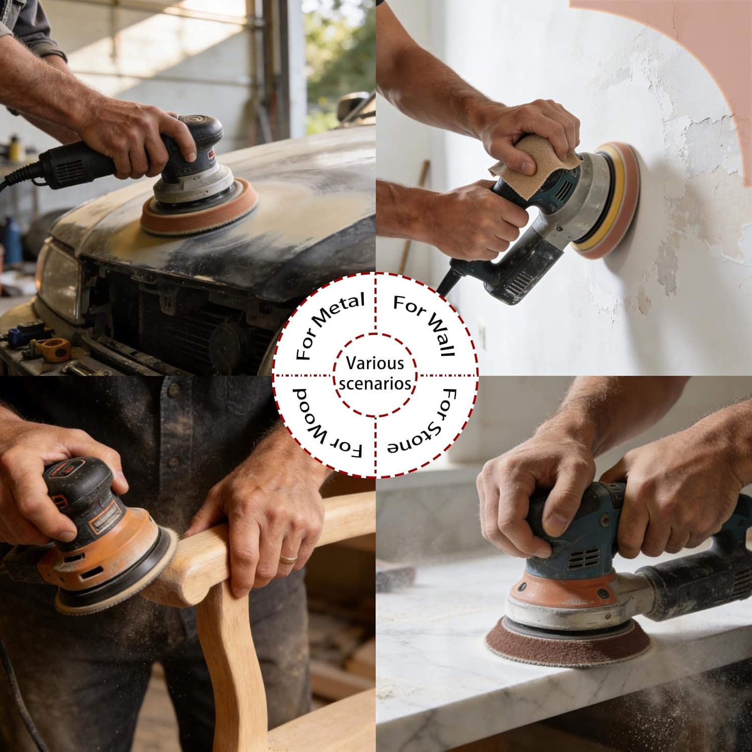 Thumbnail 5 de Toowood 125mm Sanding Discs 100pcs for orbital sander ðŸ›