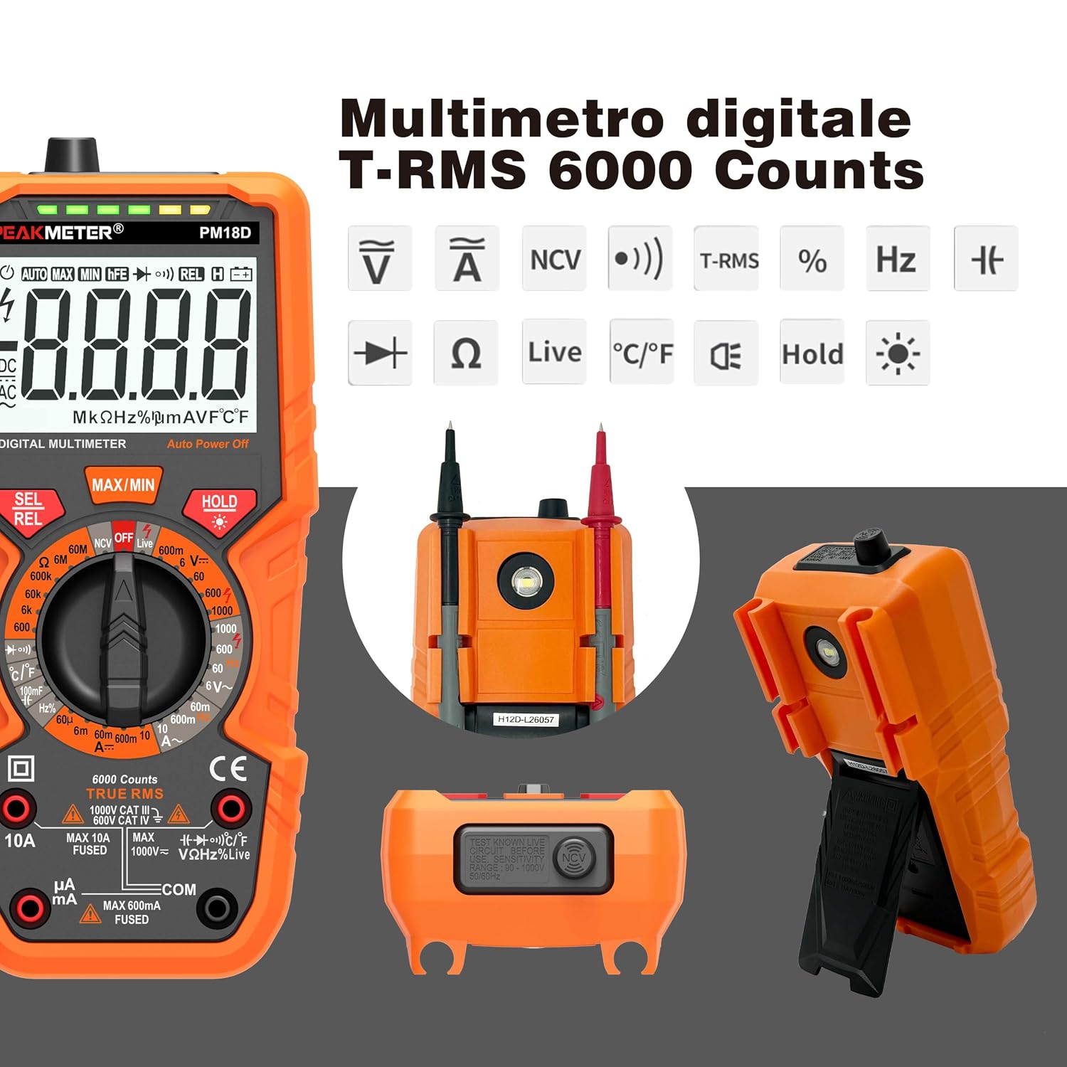Thumbnail 2 de Multimetro digitale 6000 conteggi 📟