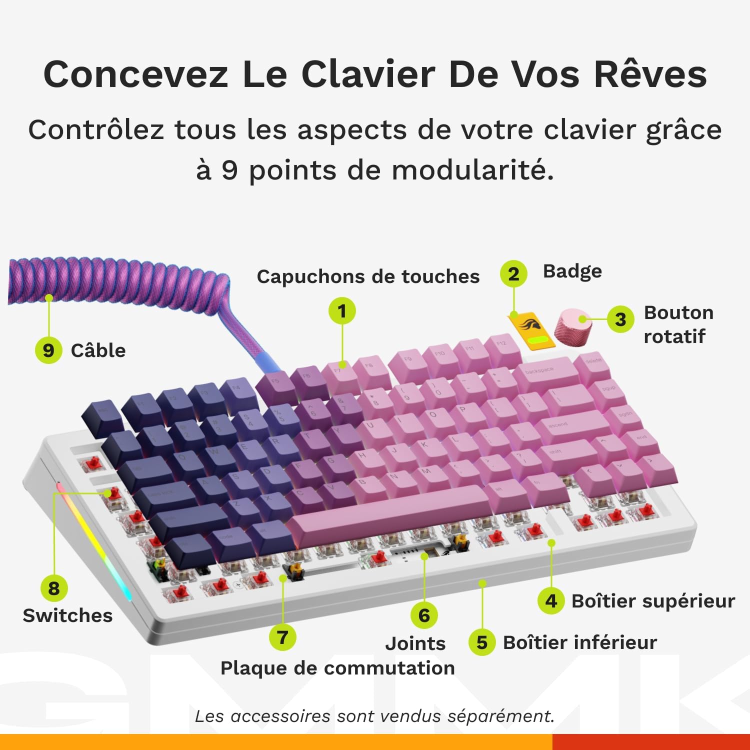 Thumbnail 5 de GLORIOUS GMMK 3 Clavier 75% 8kHz ⌨