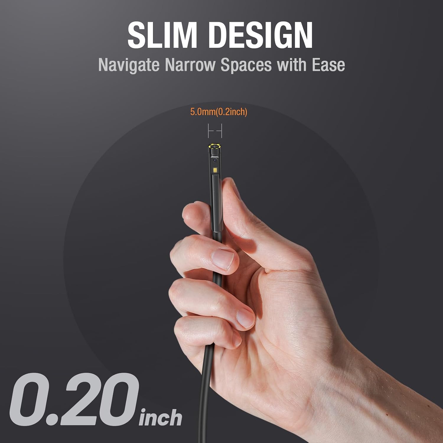 Thumbnail 1 de Teslong 5mm Borescope 1080P, 5m probe