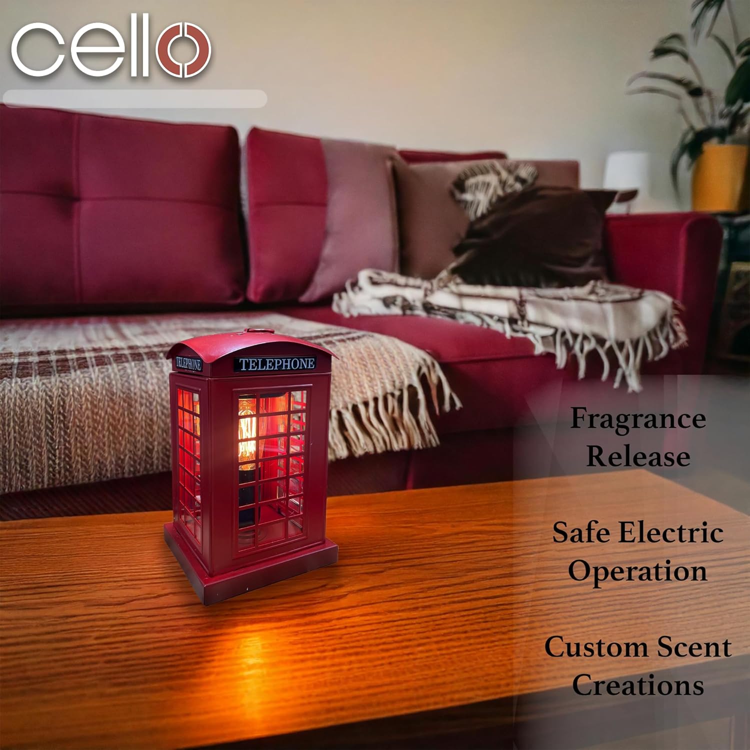 Thumbnail 3 de Electric Wax & Oil Melt Burner – Classic UK Telephone Box design (with light bulb) for wax medallions & fragrance oils