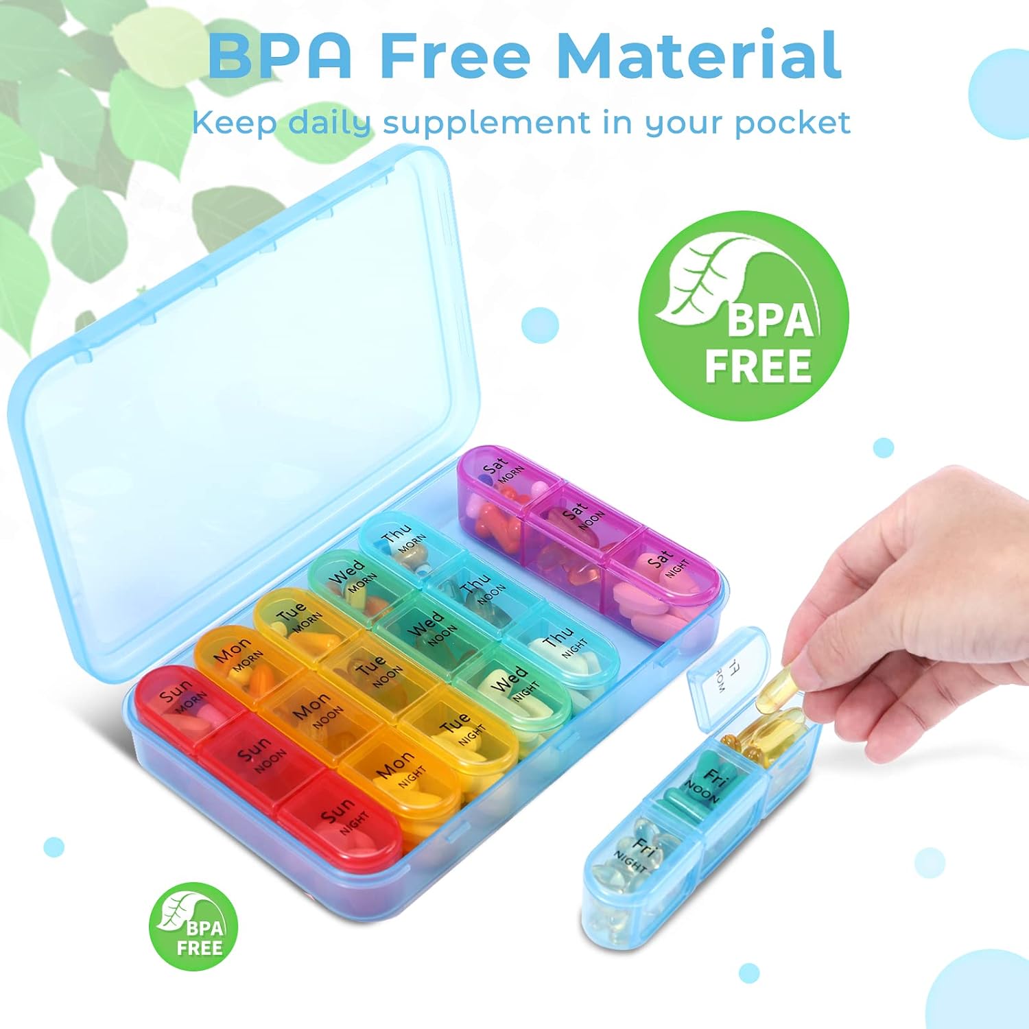Detalle de Daviky Pill Organiser, 7-Day