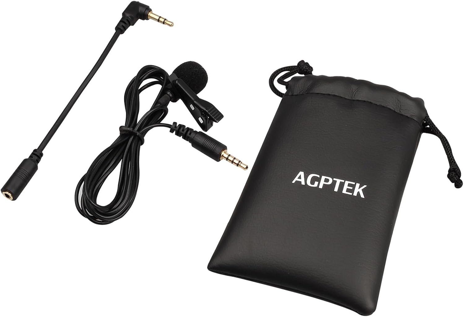 Detalle 1 de AGPTEK Lavalier Mikrofon für Handy und PC – 2 m Clip-Mikrofon mit 3,5 mm Klinke