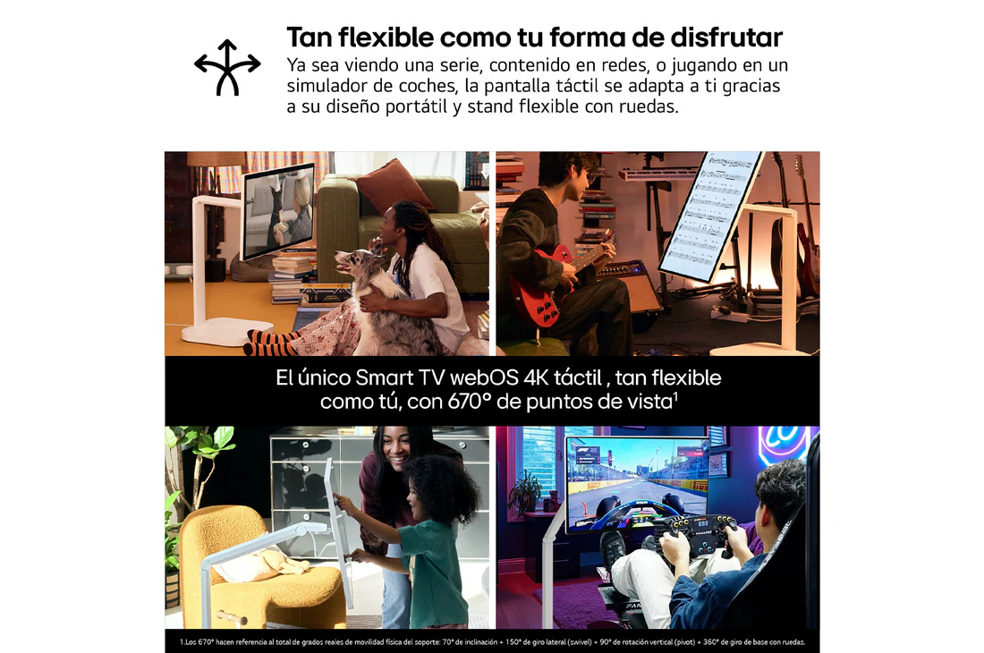 Detalle 2 de LG Smart Monitor Swing 32" 4K táctil con webOS 24