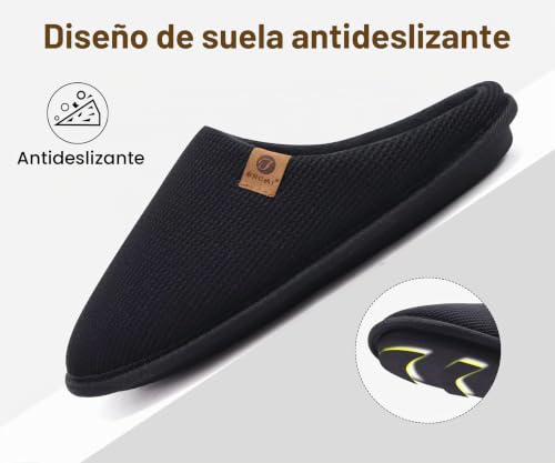 Thumbnail 6 de ONCAI Zapatillas de casa para hombre, talla 45, espuma viscoelástica y suela de goma