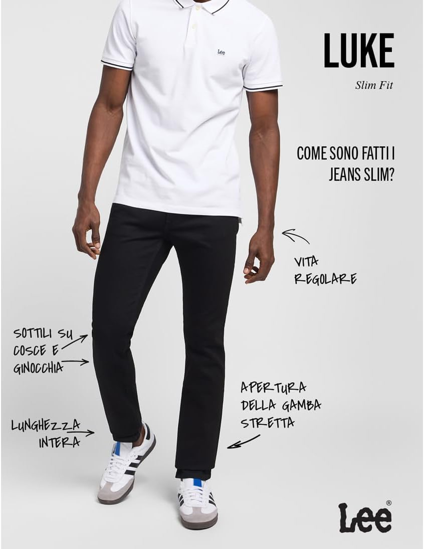 Detalle 2 de Lee Luke II Jeans Uomo: stile contemporaneo e comfort quotidiano