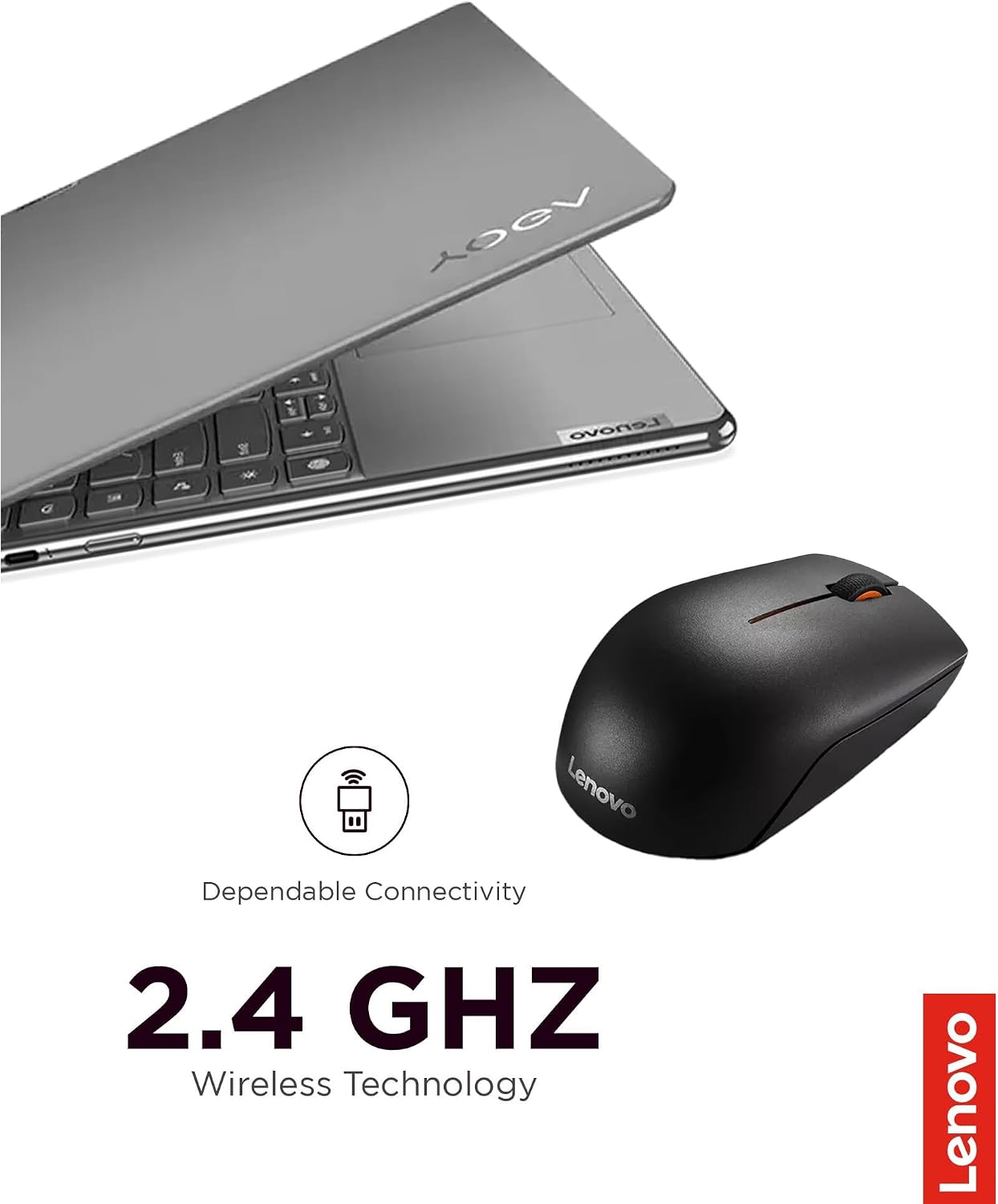 Detalle 2 de Lenovo 300 Wireless Compact Mouse Black
