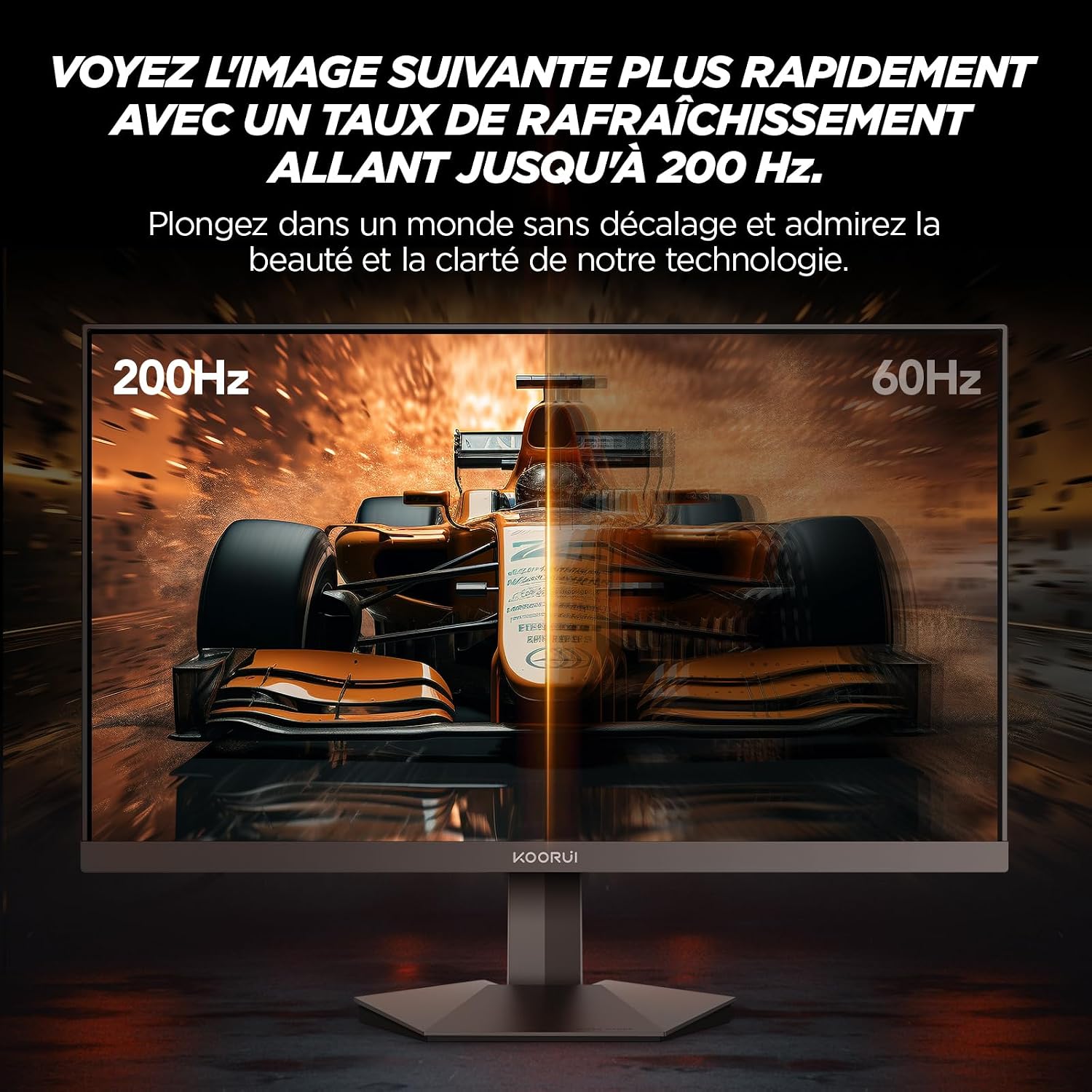 Detalle de KOORUI Écran PC Gamer 24 Pouces 170 Hz FHD Adaptive Sync HDMI 1.4 | VESA