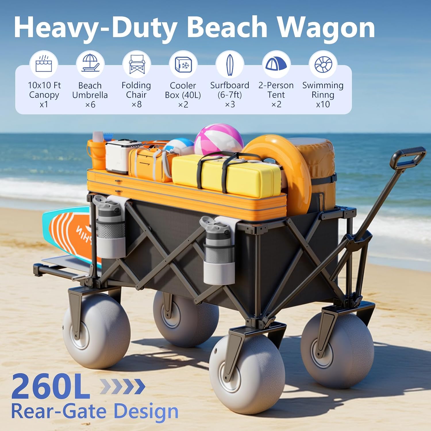 Thumbnail 4 de Strolking Beach Wagon, 51-Inch