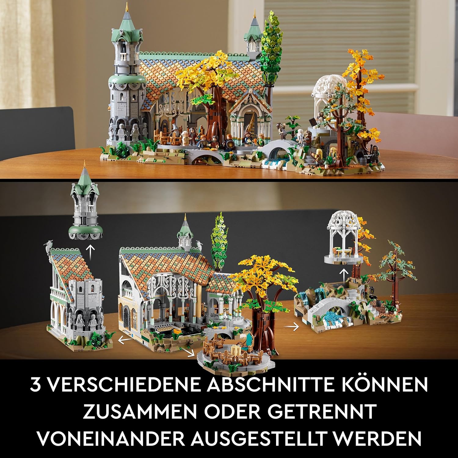 Thumbnail 3 de LEGO Icons Der Herr der Ringe: Bruchtal (10316) – Modellbau-Set für Erwachsene mit 15 Minifiguren