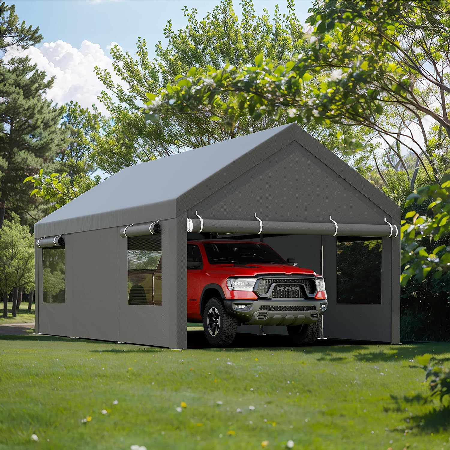 Detalle de JY QAQA Carport, 12x20 FT