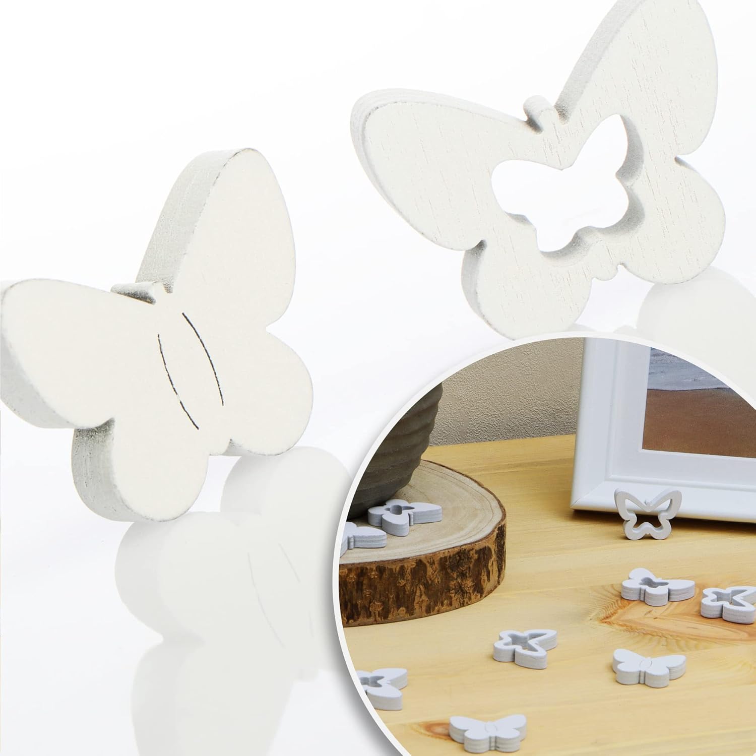 Thumbnail 6 de COM-FOUR 32x papillons en bois décoratifs 🏠