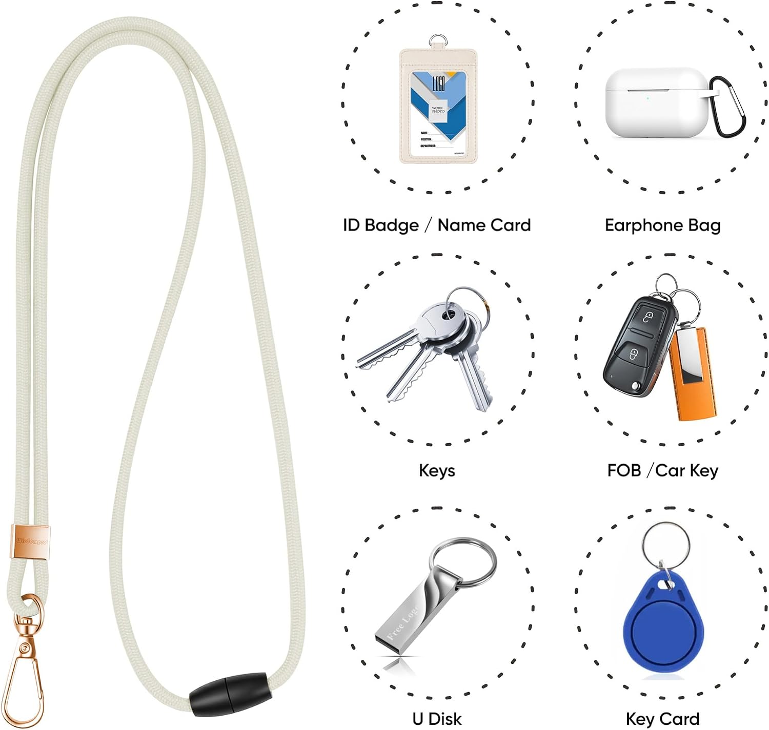 Detalle 1 de Wisdompro Breakaway Lanyards 20-inch