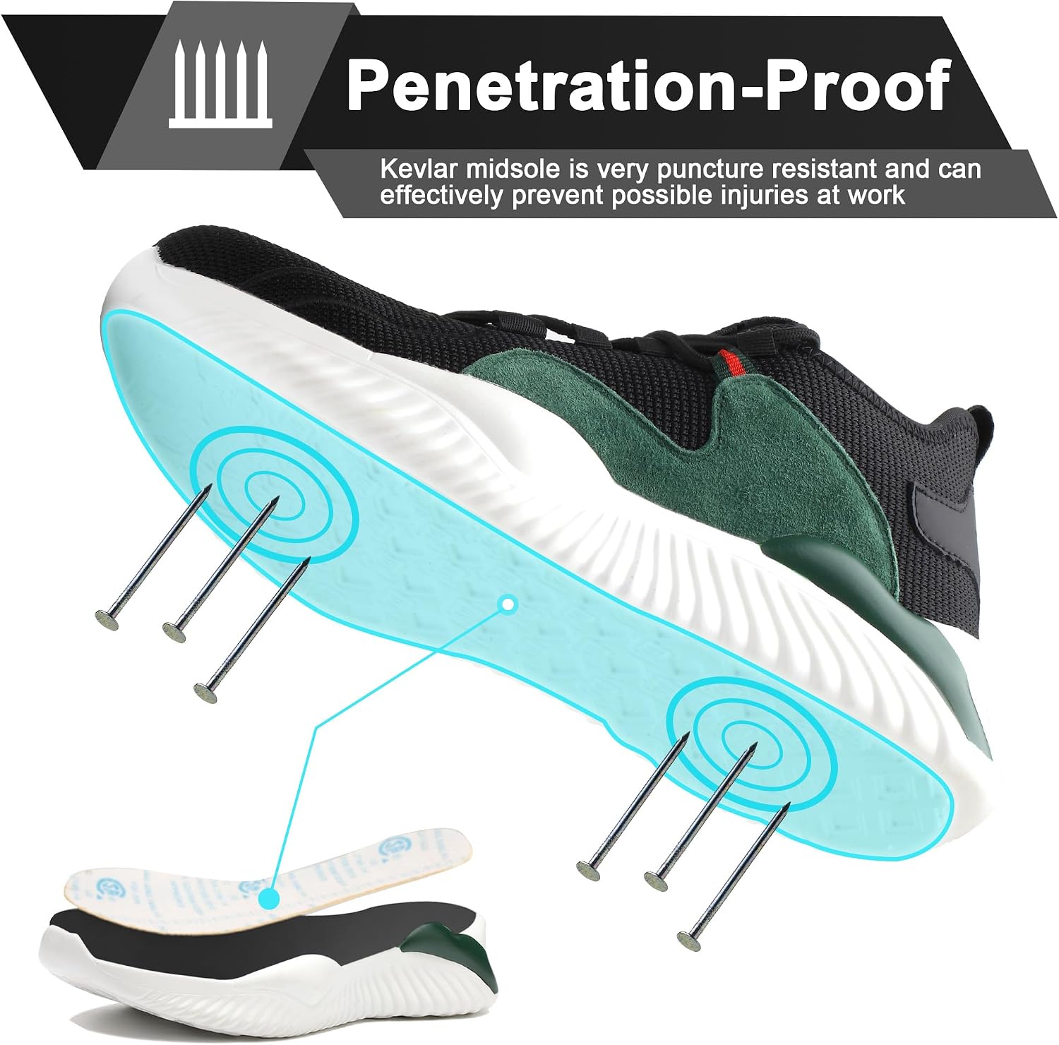 Thumbnail 4 de Zapatos de Seguridad con puntera de acero 36-46 EU