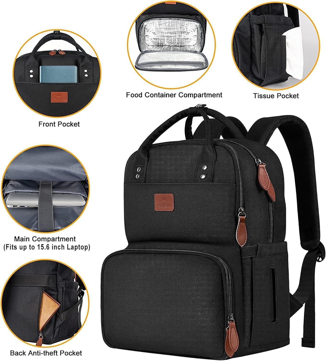 Thumbnail 4 de MATEIN Lunch Rucksack 15,6 Zoll