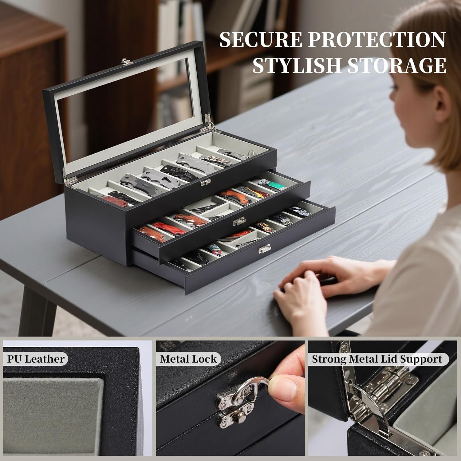 Detalle de AUTOARK Knife Organizer with 26 Slots