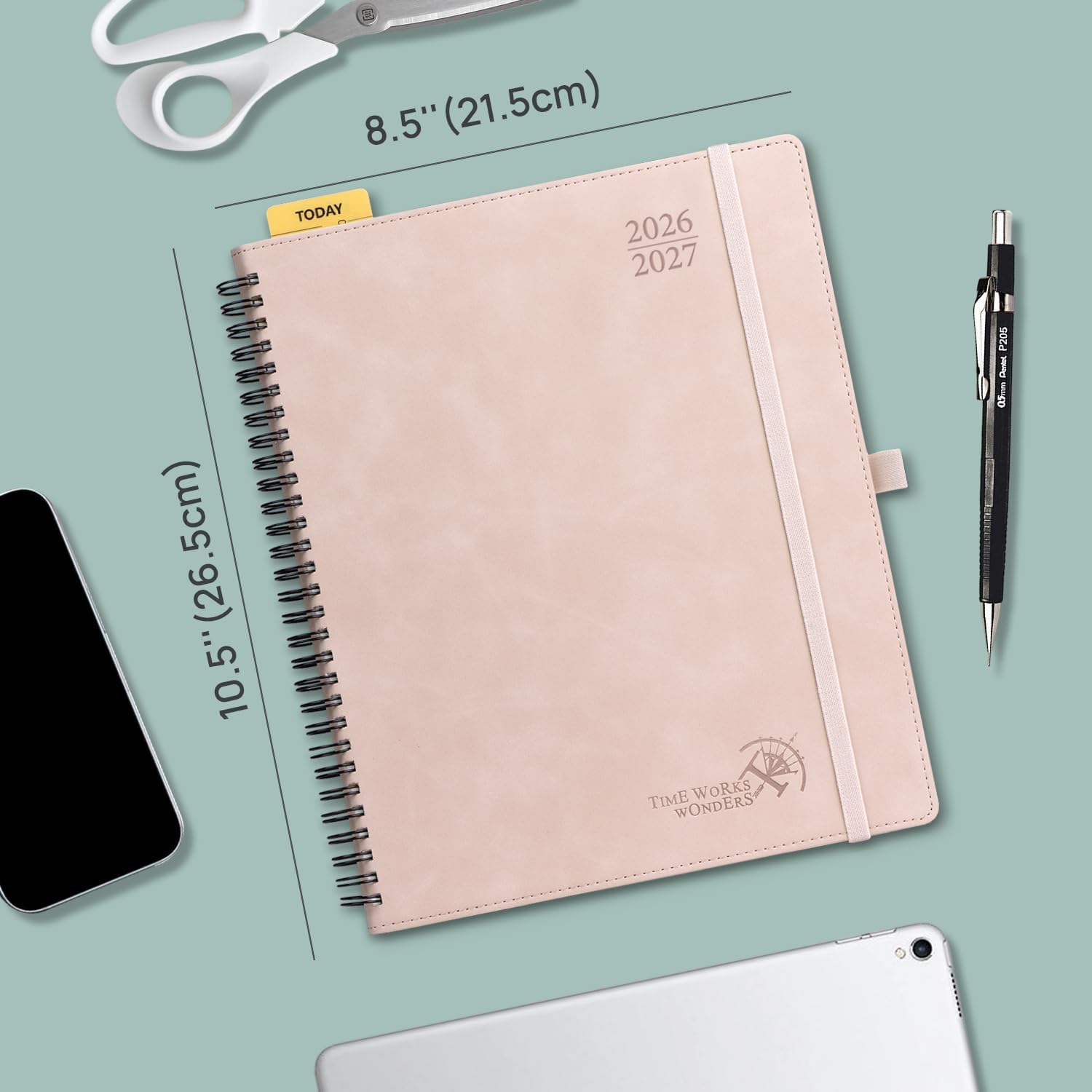 Thumbnail 1 de POPRUN 2026-2027 Weekly Planner, 8.5" x 10.5", Lilac, 100 GSM Paper