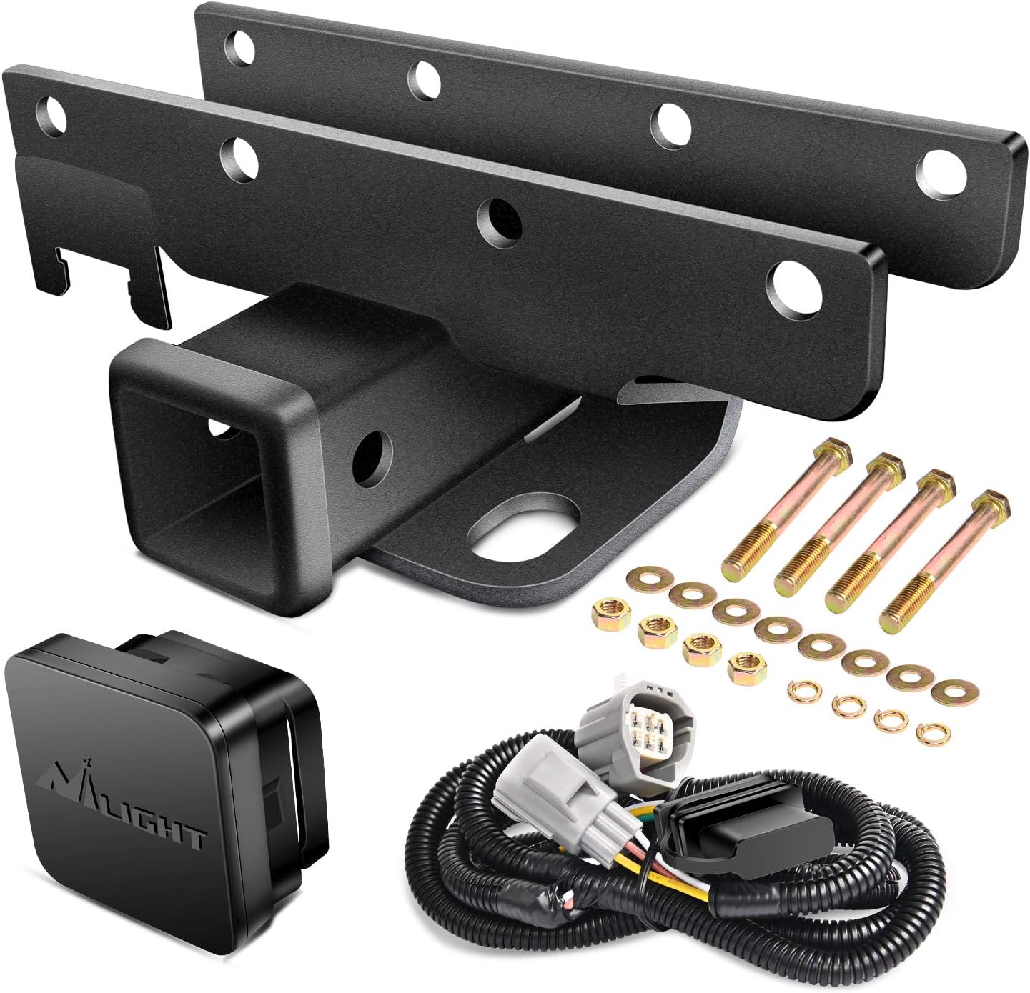 Nilight JK-61A 2-Inch Rear Hitch for Jeep JK