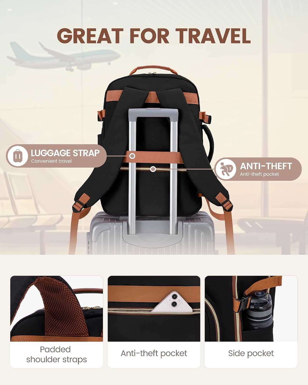 Thumbnail 5 de LOVEVOOK Travel Backpack 40L