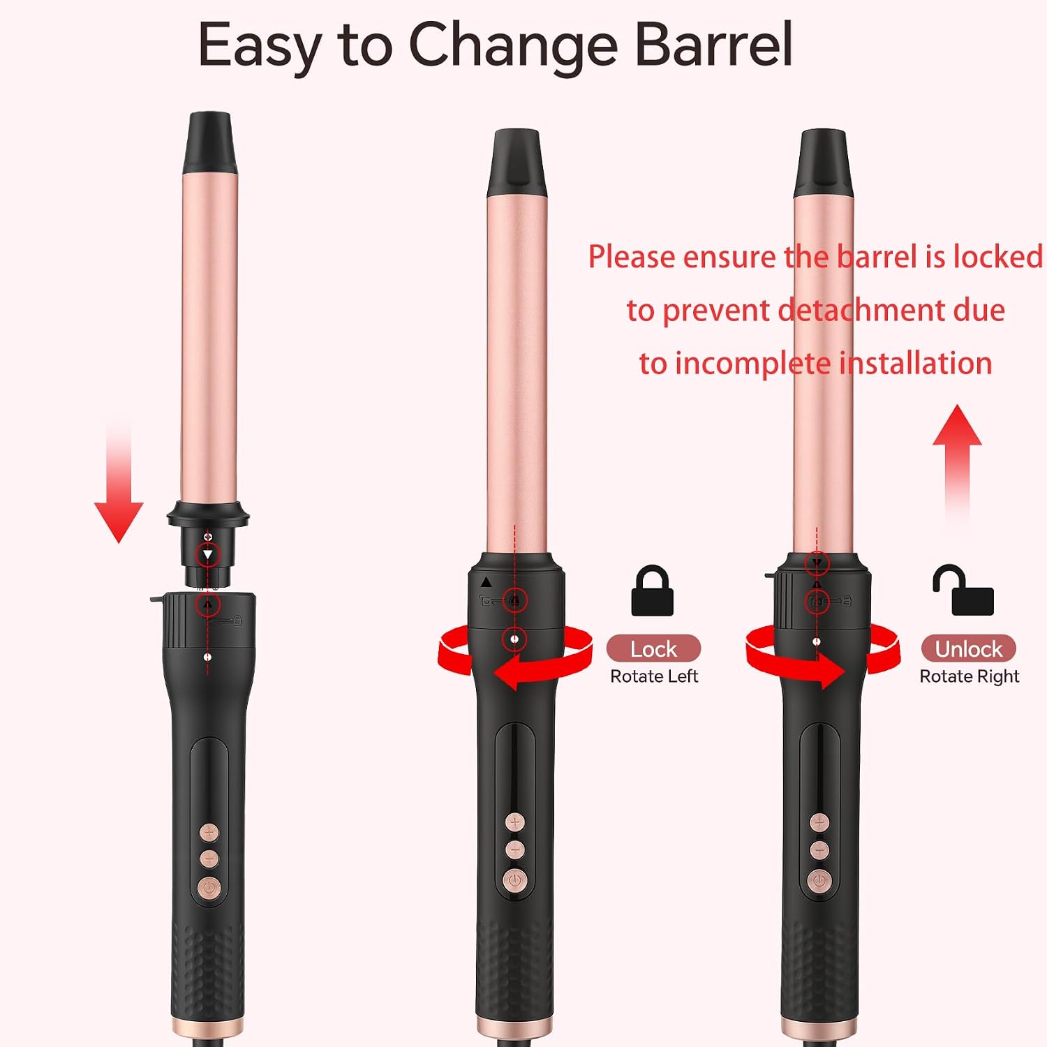 Thumbnail 6 de UNOBEY Professional Curling Wand Set, 5-in-1 Ceramic Barrels and Hair Waver