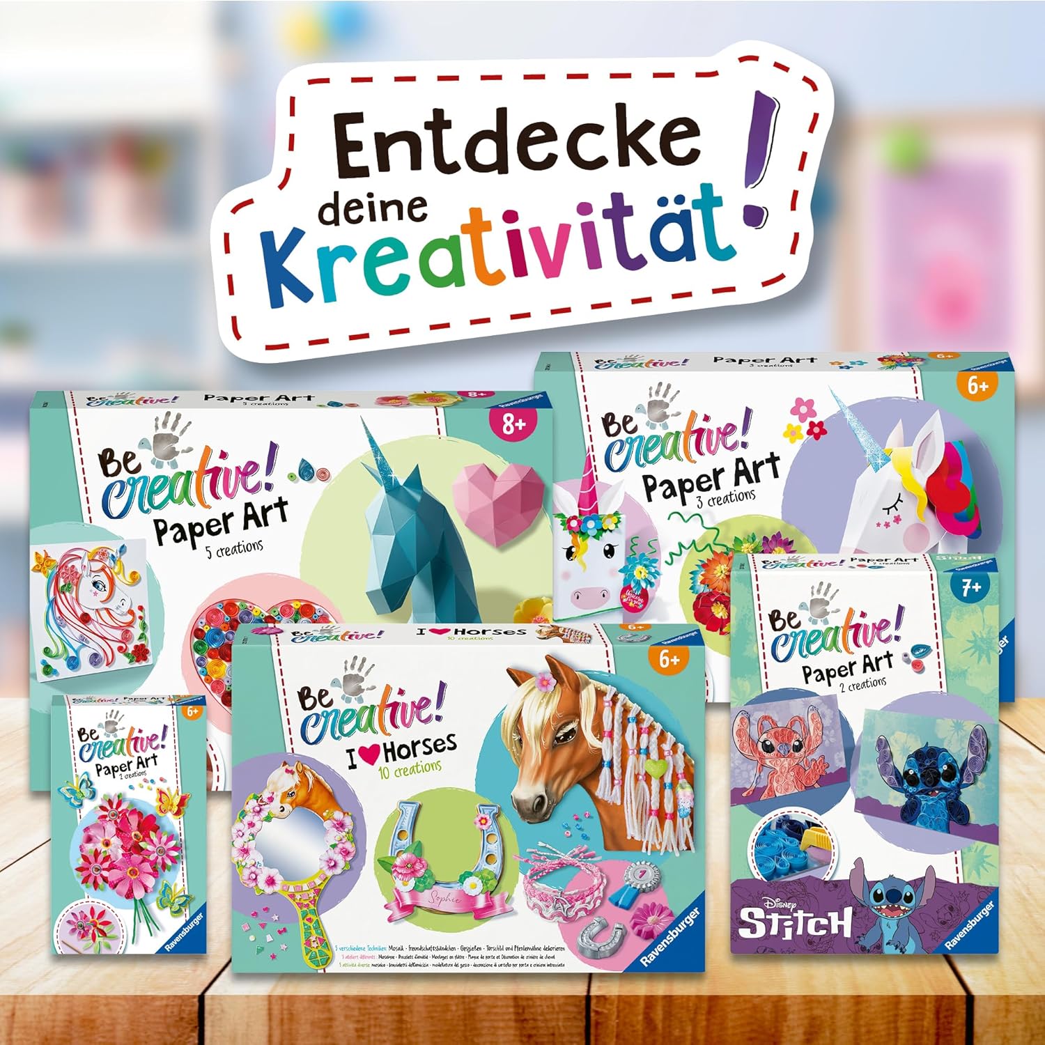 Thumbnail 4 de Ravensburger BeCreative Paper Art Quilling Stitch – Bastelset ab 6 Jahren (23750)