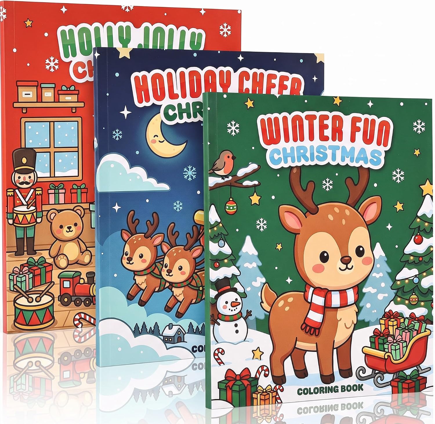 Detalle de ZICOTO Christmas Coloring Books for Kids, Set of 3 Holiday Themes