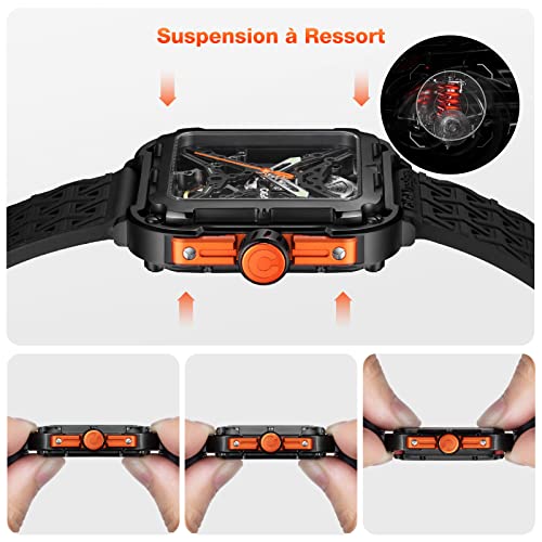 Detalle de CIGA Design X SUV Automatic Mechanical Watch for Men (Black & Orange)