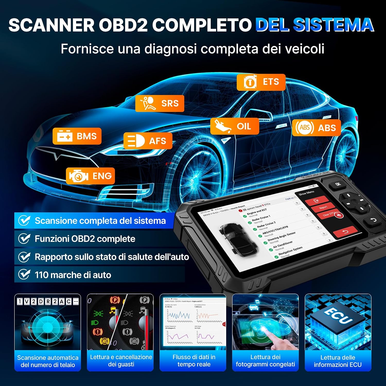 Detalle 2 de KINGBOLEN S6 Elite scanner diagnostico auto, 15 reset