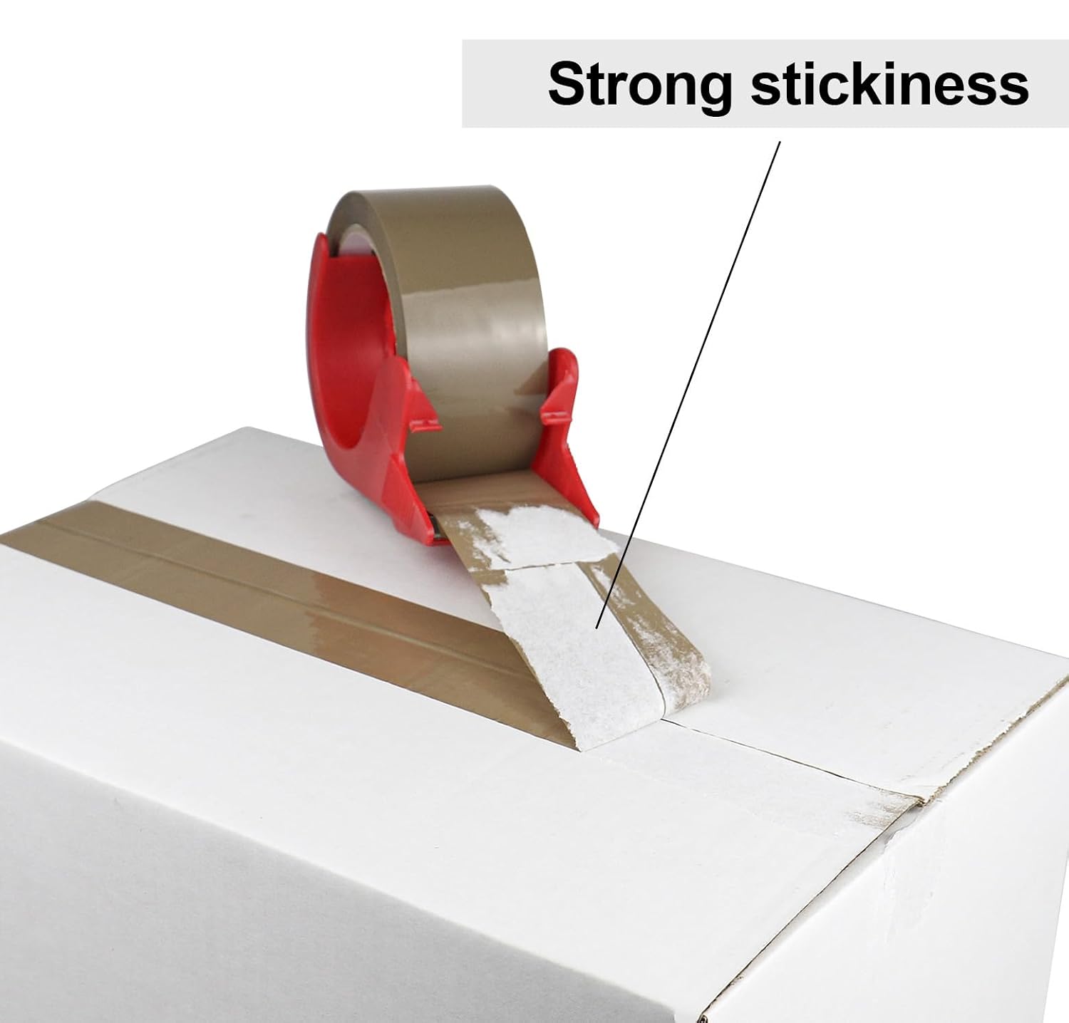 Detalle 2 de BOMEI PACK Brown Packing Tape, 2.4 Mil, 6 Rolls with Dispenser