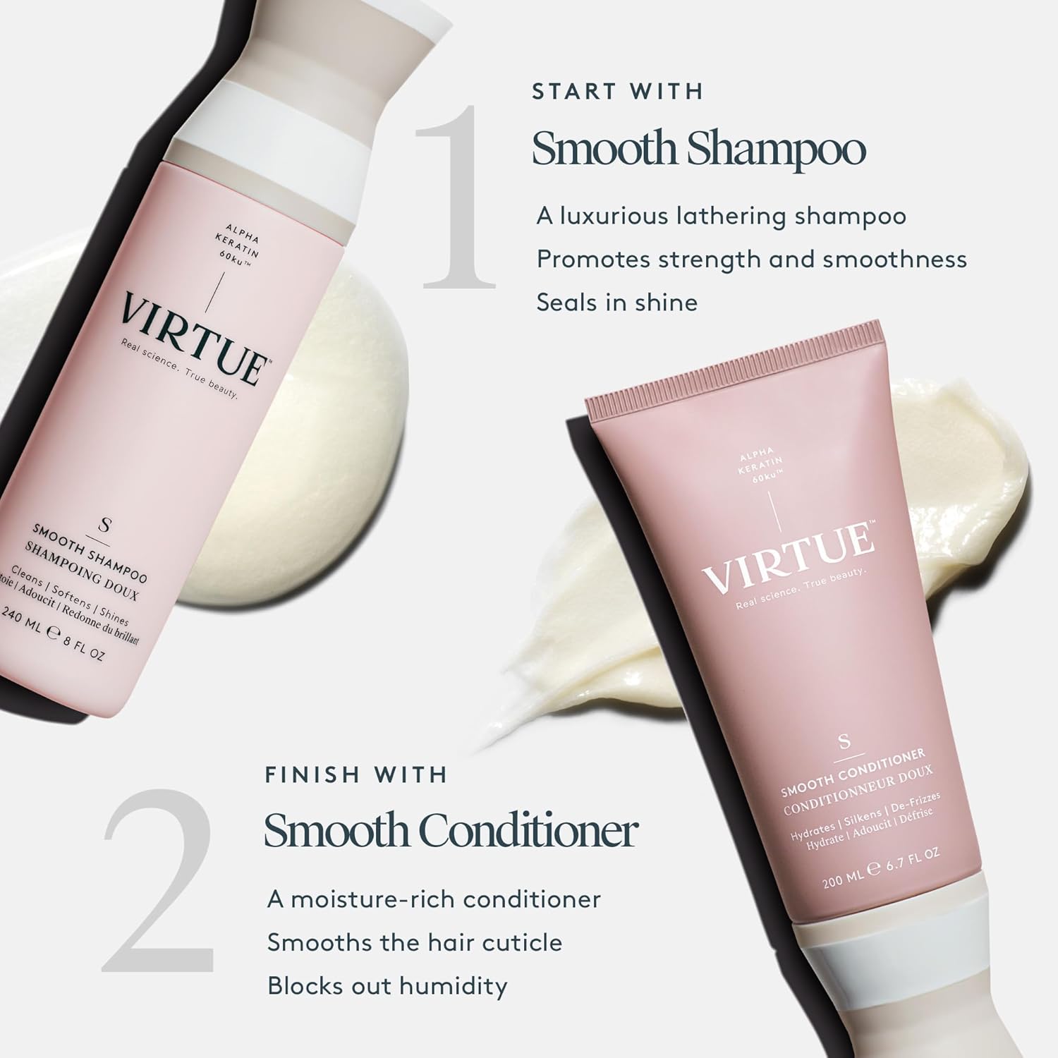 Thumbnail 3 de Virtue Smooth Conditioner for Frizz Control – 60 ml (Sulphate-Free, Colour Safe)