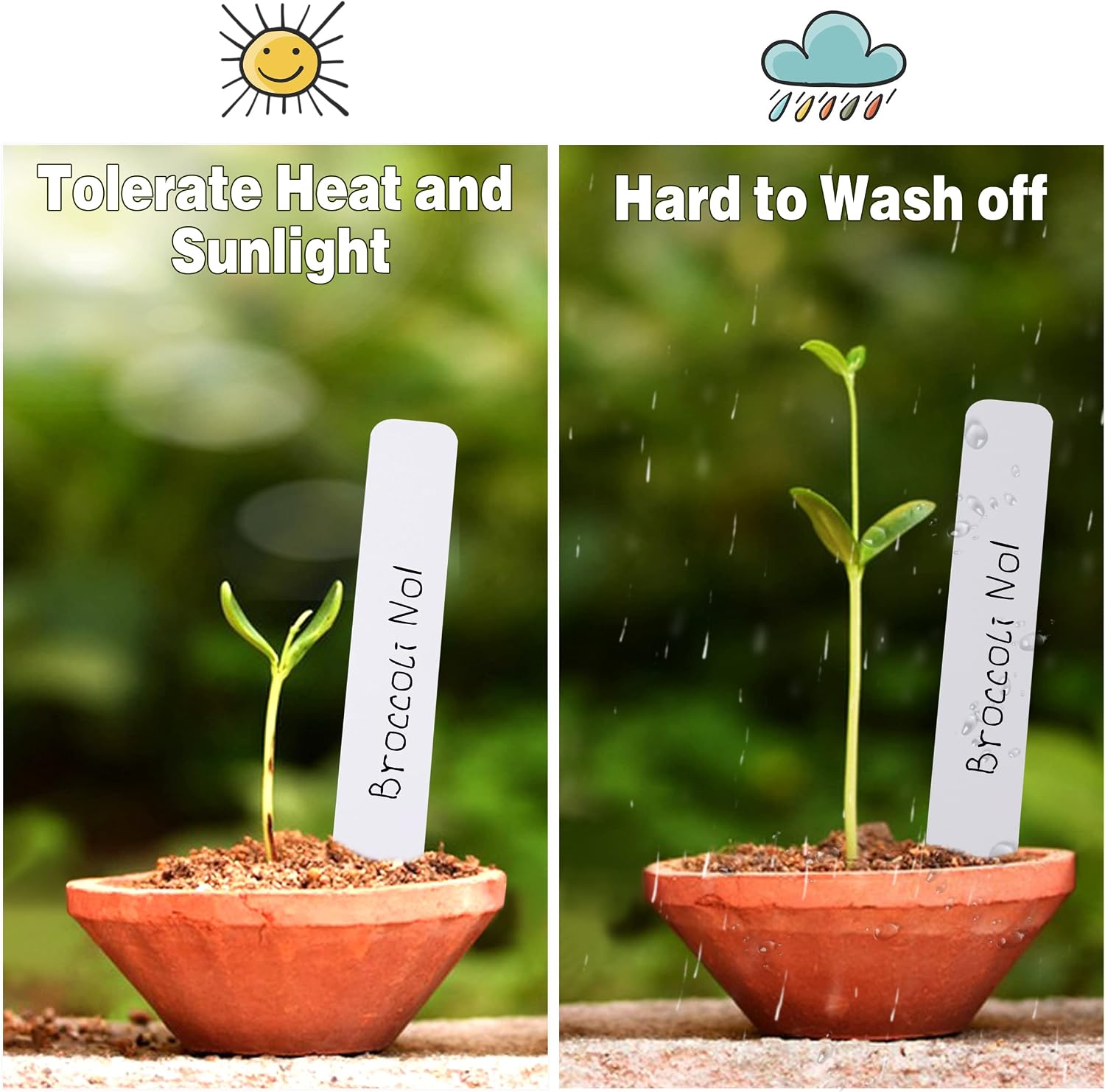 Thumbnail 4 de TDHDIKE 4-Inch Plastic Plant Labels, 300-Pack with Permanent Marker