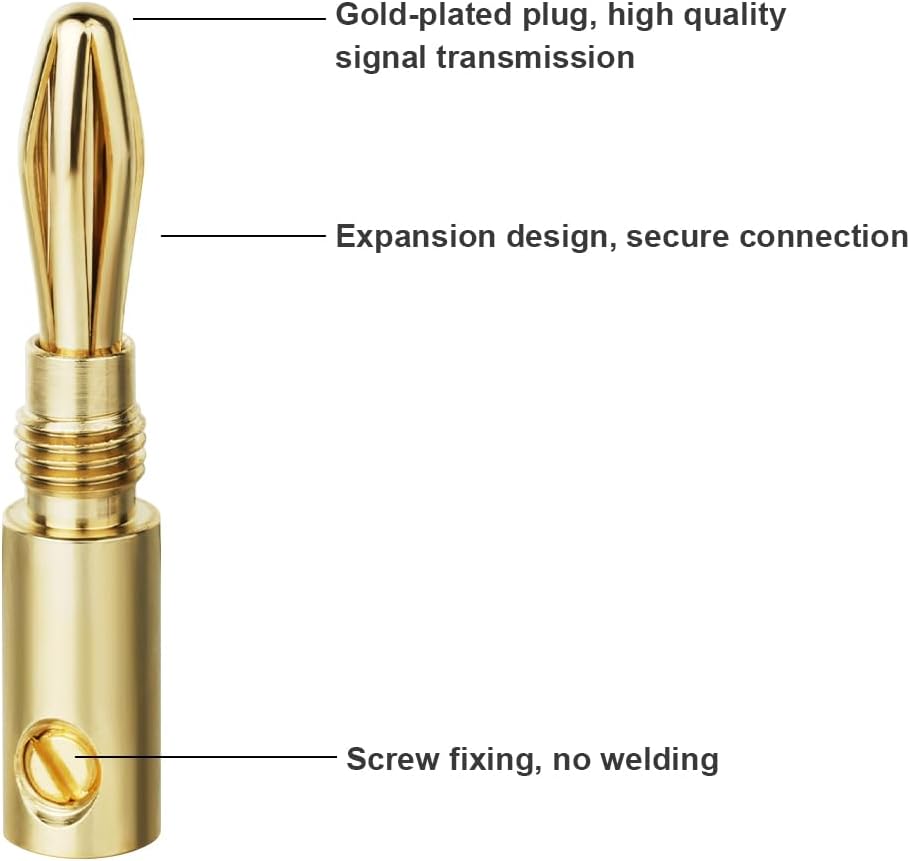 Detalle 2 de Aolso Clavija Banana Conectores Altavoces 24K