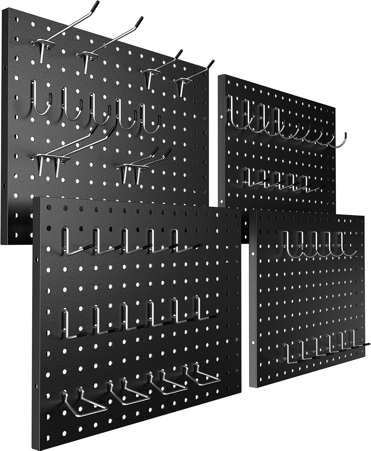 Detalle de 7S garage 16*12 Metal Pegboard Organizer, 4 Panels with 50 Hooks